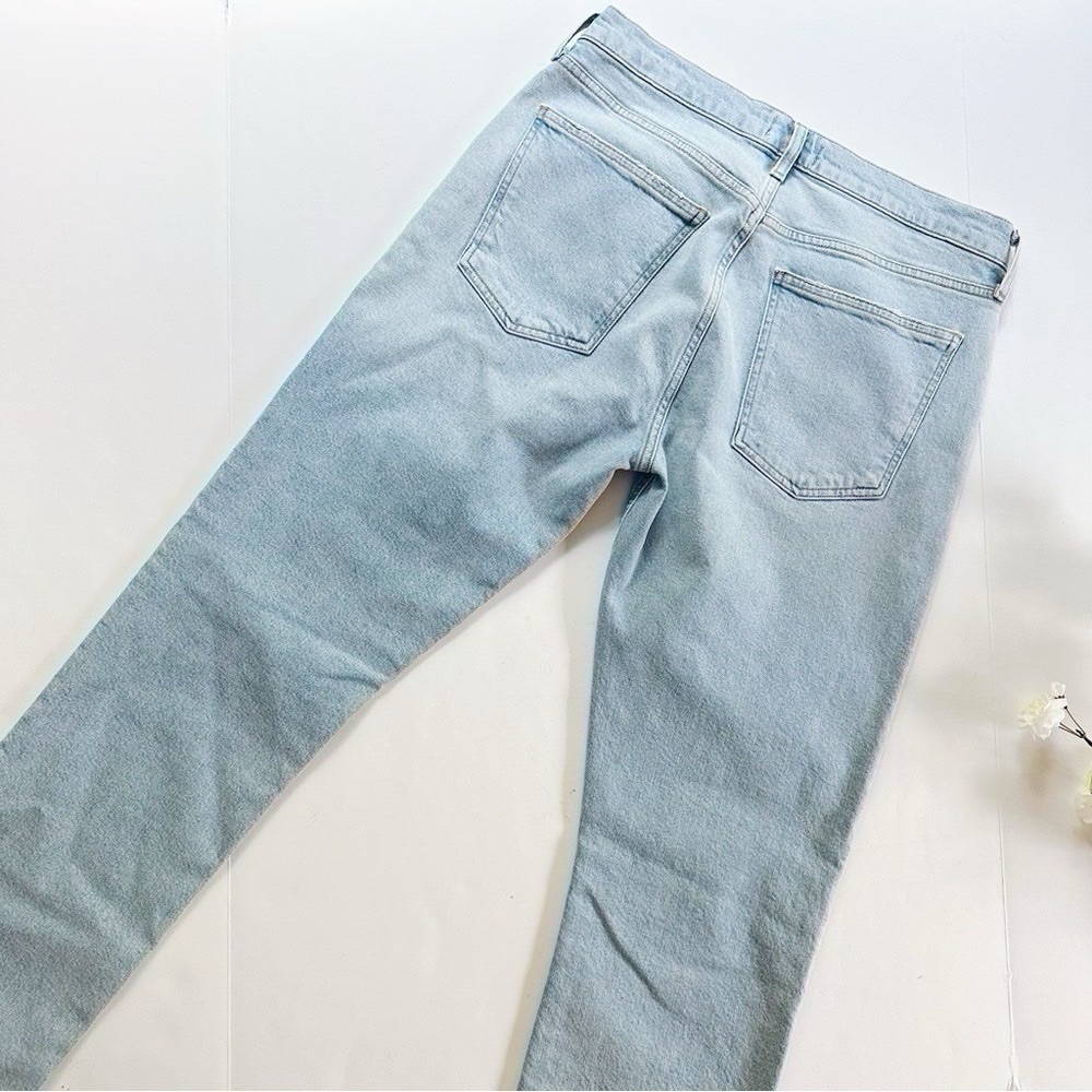 Agolde Lyle Rift Jeans Blue Straight High Rise - Picture 11 of 14